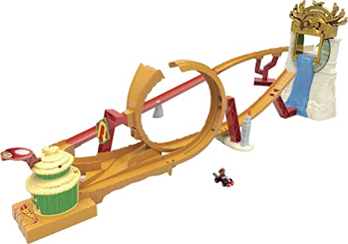 Hot Wheels The Super Mario Bros. Movie Track Set, Jungle Kingdom Raceway Playset With Mario Die-Cast Toy Car Inspired By The Film #TOP6
