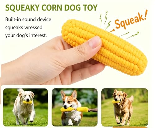 Juguete mordible interactivo para perro en forma de maíz miniatura 3