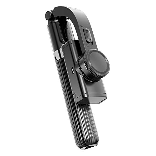 Yunobi Handheld Enkele as Mobiele Telefoon Stabilizer Anti-Shake Statief Schokbestendig Hoofd Bluetooth Selfie Camera Vouwen Telefoonhouder Clip voor Vlogger Video Opname, Zwart
