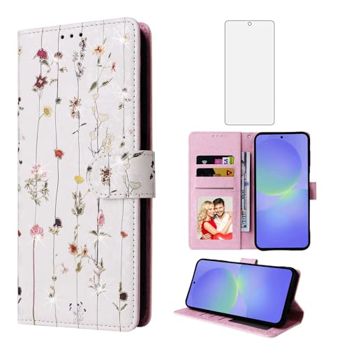 Coque Samsung Galaxy A57 5G Asuwish TJYHQB éviter rayures avec fleur séchée style