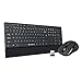 GOFREETECH 2.4G Wireless Keyboard and Mouse Combo Full-Size Keyboard and Portable Mobile Optical Mice,Long Battery Life,Black