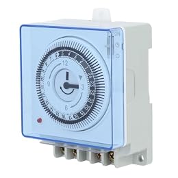 Socobeta Mechanical Timer Switch, Reliable and Versatile 24 Hour Automatic Power Off Timer for Lighting Control, Security Systems, PC and ABS Material