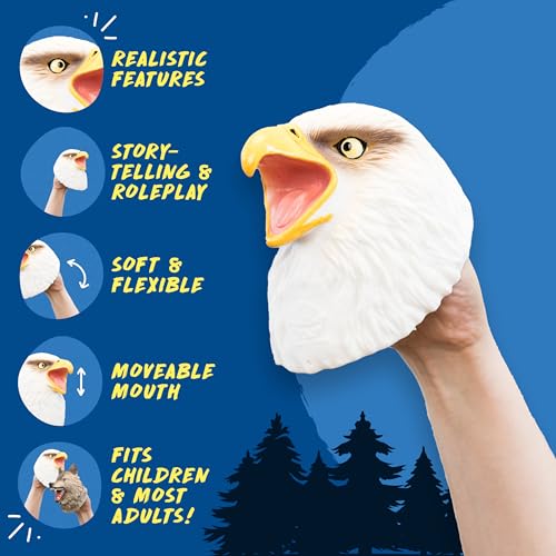 Wild Thingz Bald Eagle Hand Puppet for Kids - Image 2