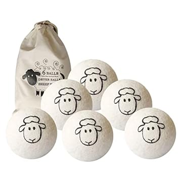 Secador, Bolas Secadoras Reutilizáveis Orgânicas Naturais Lã - Acessórios máquina lavar roupa confortável desenho animado para casa, hotel, lavanderia, albergue Sritob