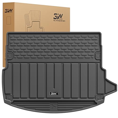 3W Durable TPE Black Floor Mats, Custom Fit for Range Rover/Land Rover Evoque 2011-2019 (Not for Convertible), 1st & 2nd Row All-Weather Vehicle Mat Set RR Evoque|11-19|Floor Mats