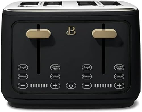 Miniatura 1 de Hermosa tostadora de 4 rebanadas con pantalla activada por tacto, acabado mate suave, ranuras autoajustables extra anchas, 7 ajustes de tostado,