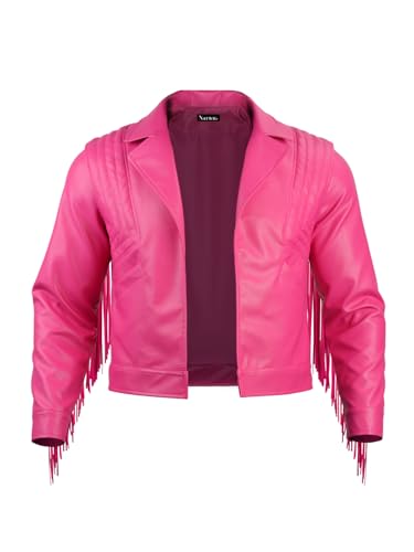 Naywig Faux Leather Western Cowboy Jacket With Fringes Garret Garrison Cosplay Costume For Mens And Boys-M