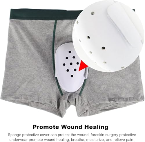 Breathable Boxer Shorts for Boys Post Circumcision Recovery, Soft Cotton Circumcision Underwear, Surgery Recovery Pants(black,5XL-5XLarge)4