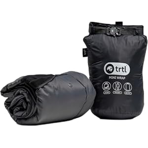 trtl Mini Wrap Compact Travel Blanket – Quilted Insulation – Convenient, Packable Blanket – Comes with Roll-Top Bag – Features a Secure Pocket