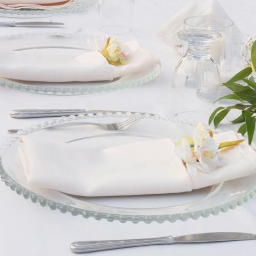 Set de 10 platos redondos de plástico transparentes 12.6 pulg miniatura 5