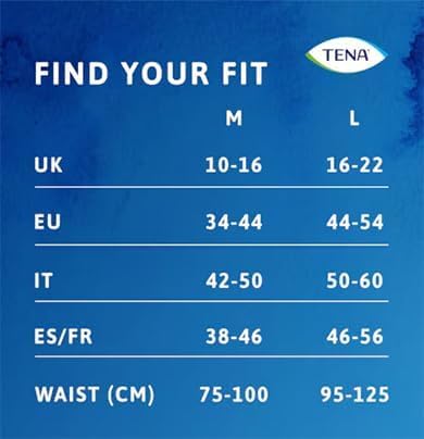 TENA Silhouette Noir Low Waist Large 27 Urinary Leak Panties Stretch Disposable for Women - Image 6