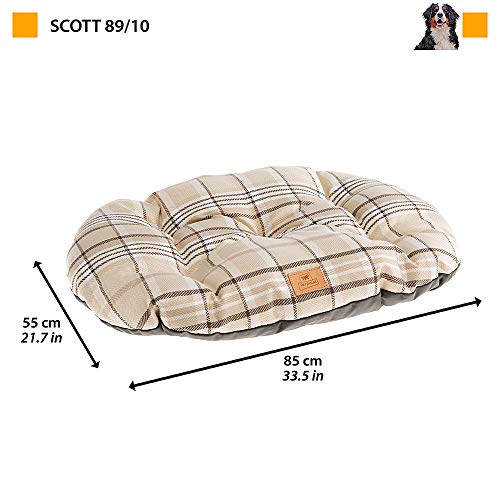 Ferplast Hundebett Hundekissen Katzenkissen Hundesofa für mittelgroße Hunde, 85 x 55 x 15 cm Waschbar, Blau