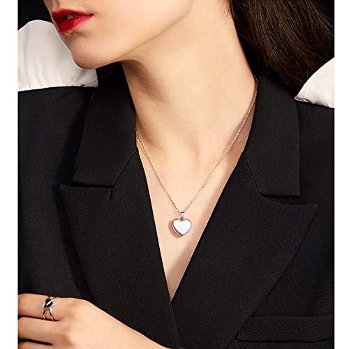 YOUFENG Sterling Silver Love Heart Locket Necklace That Holds Pictures Engraved I Love You to the Moon and Back Photo Lockets4