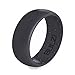 BULZi - Massaging Comfort Fit Silicone Wedding Ring - #1 Most Comfortable Men's Wedding Band - Round Edges with Flexible Work Safety Domed Design (Slate, 10 - 19.8mm)