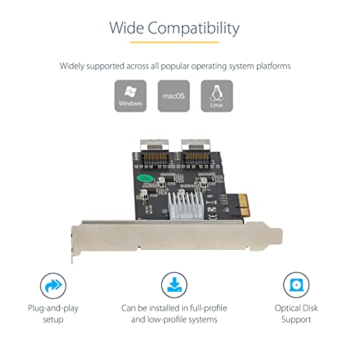 Image of StarTech 8-Port SATA III PCIe Card, 6Gbps, Non-RAID (8P6G-PCIE-SATA-CARD)