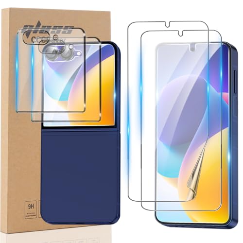 Protecteur d'écran pour Samsung Galaxy Z Flip 7 - Pack 2 films avant et 2 films intérieurs souples