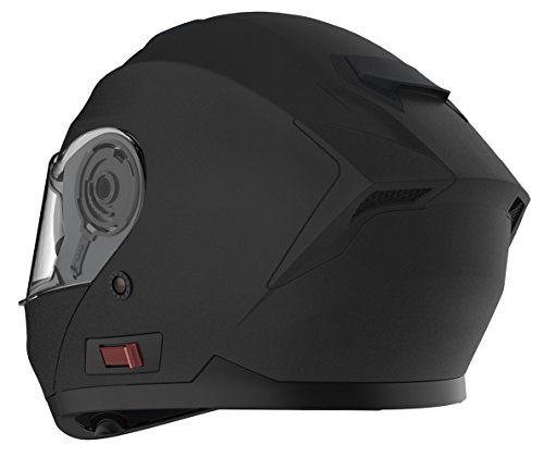 Motorradhelm Klapphelm Integralhelm Fullface Helm - Yema YM-926 Rollerhelm Sturzhelm mit Doppelvisier Sonnenblende ECE für Damen Herren Erwachsene-Schwarz Matt-XL - 5