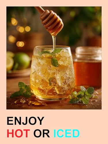Image of TeeLux Honey Ginger Tea Bags, Smooth & Spicy, Caffeine Free, 100 Count | Warm Ginger Blend with Fennel, Rooibos & Rosehips, Sugar Free, Enjoy Hot or Iced
