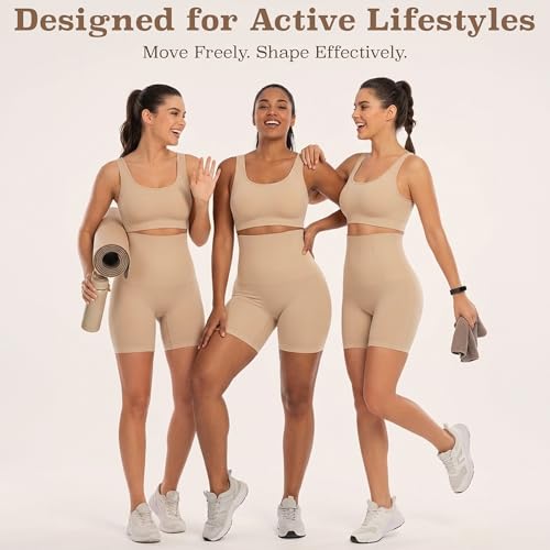 Image of Shoppy Villa High Waist Tummy Control Shapewear Shorts for Women, Seamless Body Shaper Butt Lifter Thigh Slimmer Compression Shorts, Breathable Sculpting Underwear Shapewear for Dresses