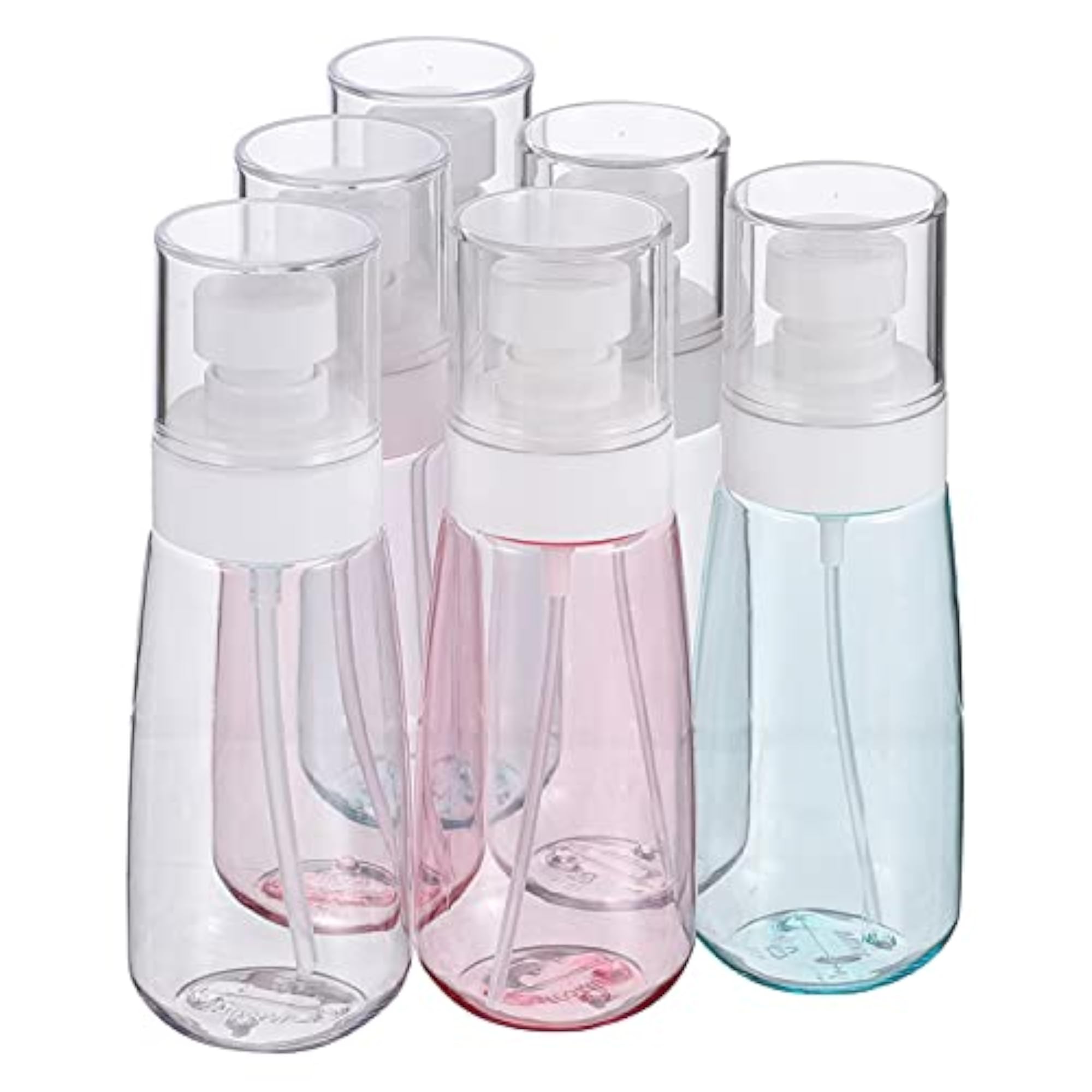 6pcs Spray Bottles 100ml Clear Empty Fine Mist Mini