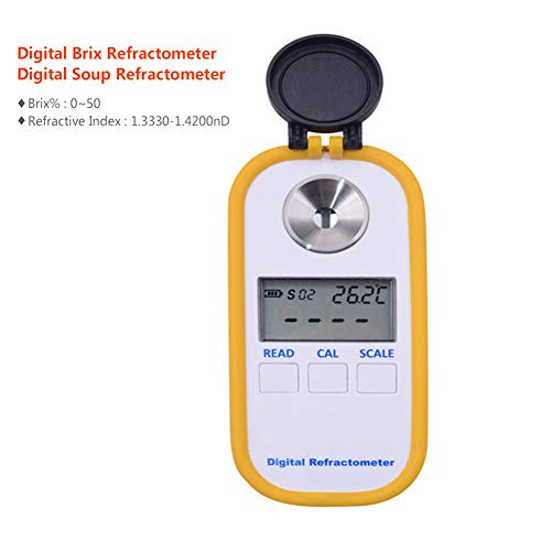 HUBi Refractometer, Digital Sugar Meter Sweetness Meter Refractometer Digital Display Brix0-50% Sugar Meter,Used To Measure Fruit Sugar Content