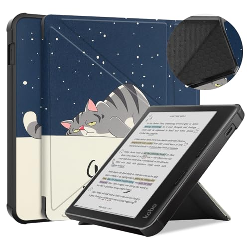 ZTAOOPOU - Funda antigolpes para KOBO Libra Colour – Funda KOBO Libra Colour 7' lector electrónico con soporte plegable funda protectora (LM)