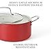 Martha Stewart Lockton Premium Nonstick PFA Free Ceramic Interior 10 Piece Enamel Heavy Gauge Aluminum Pots and Pans Cookware Set - Red