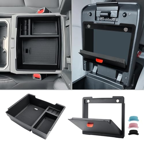 Image of CDEFG 2Pcs for 2024 2025 2026 Toyota Tacoma Center Console Organizer Tray | for Toyota 2024 2025 2026 Tacoma Accessories Middle Console Organizer Armrest Compartment Storage Box