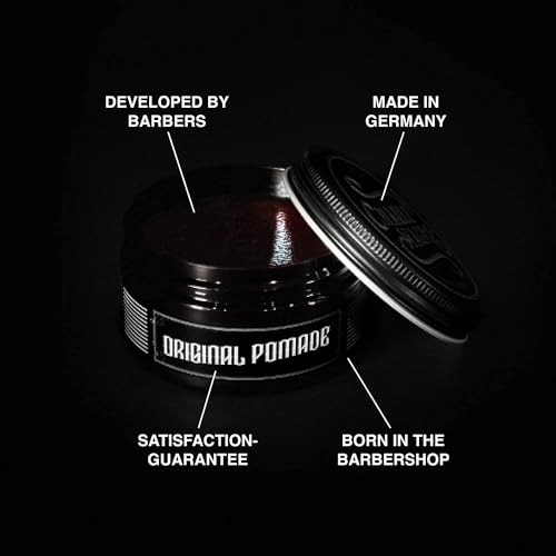 Foto von Charlemagne Original Pomade Herren - 100 ml - Wasserbasierte Pomade mit Halt & Glanz - Haarwachs & Haargel Alternative für Barbershop-Styling - Made in Germany (100 g (Pack of 1), Mittler Halt)