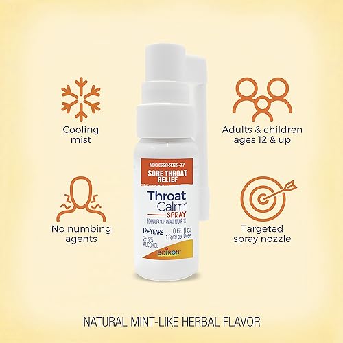 Boiron ThroatCalm Spray for Soothing Sore Throat Relief - Plant-Powered with Echinacea â€“ Natural, Mint-Like Herbal Flavor - Non-Numbing & Benzocaine-Free - .68 Fl Oz - image 3