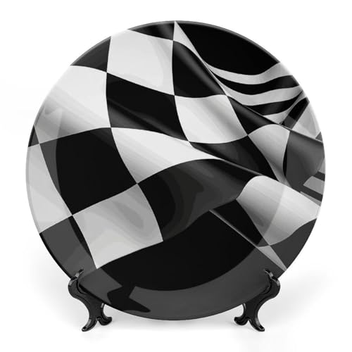 Plato Decorativo Bone China Blanco con Soporte 7in miniatura 1