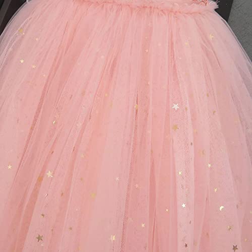 Vestido de tule princesa para meninas, vestido de verão, vestido de princesa, casual, saia de malha