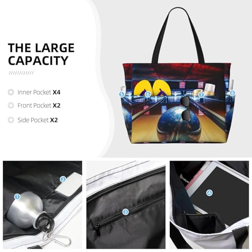 Beach Bags For Women Large Waterproof Sandproof Beach Tote Bag Lightweight Zipper Carry On Bag Bowling Pool Bag For Gym Travel Vocation3