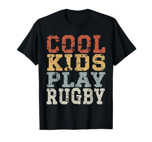 Rugby Cool Kids Play Rugby, retro, vintage, llamativo Camiseta