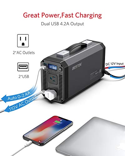 BESTEK 1200W Power Inverter DC 12V to 110V AC Converter with Digital LCD Display 4.2A Dual USB Car Charger