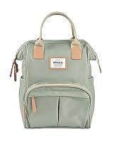 BÉABA - Baby Changing Backpack - Large Storage Volume - Changing Mat Included - Multiple Pockets - Large Opening - Isothermal - Multifunction Travel Bag - Wellington - Sage Green