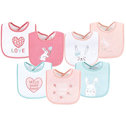 Bavoirs bébé en éponge Hudson Baby avec motif lapin taille unique