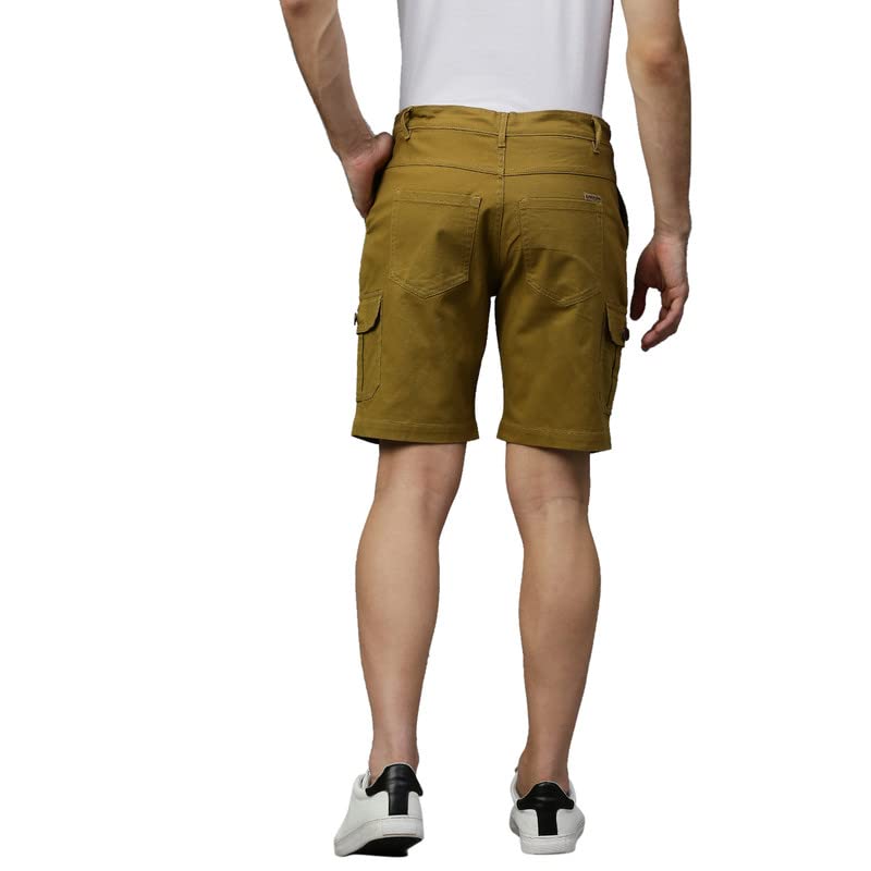 Image of Hubberholme Men Cargo Shorts - Lightweight Regular Fit Lounge Shorts - Stretchable Pure Cotton Shorts for Men's Sports, Short with Pocket for Running /Gyming Athleisure Shorts with Extra Comfort