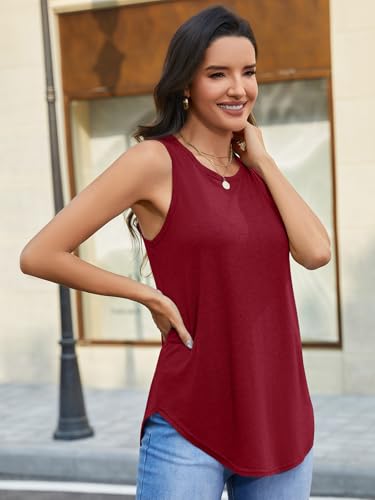 Image of UNCLECAT Womens Oversized Long Tank Tops Summer Sleeveless Tunic Tops