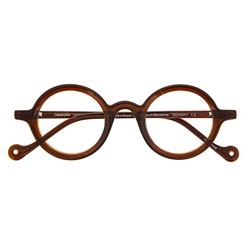 DIDINSKY Blaulichtfilter Brille für Damen und Herren. Blaufilter Brille mit stärke oder ohne sehstärke für Gaming oder Pc. Acetate Tempel und Blendschutzgläser. Coffee +1.5 – DISAKURA