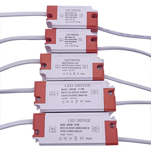 Image of LED Driver 300mA 600mA 900mA 1-3w 4-7w 8-12w 12-18w 18-25w 25-36w LED Constant Current Driver Power Unit Supply for LED Bulb Transformers (3-5W 300mA)