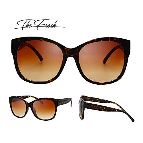 Image of The Fresh Women's Oversized Square Jackie O Cat Eye Hybrid Butterfly Fashion Sunglasses - Exquisite Packaging