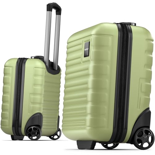 Travely Premium Handgepäck Koffer 40x30x20cm - passend für Ryanair, Lufthansa, Eurowings und co. I 26L Handgepäck Koffer mit sanften Rollen, Reise, Schwarz