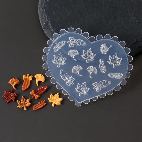 3D Ahorn Blatt Nageldesign Silikon Nagel Formen Herbst Blätter Nail Charms Molds Silikonform Autumn Maple Nagelstempel Silikonformen Für Nail Art Fall Leaf Nagel Charms Resin Formen Nagel Zubehör
