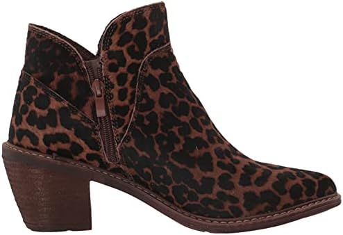 Roxy Women's Cassidy Leather Ankle Boot Fashion, Cheetah Print, 6 | Image 5