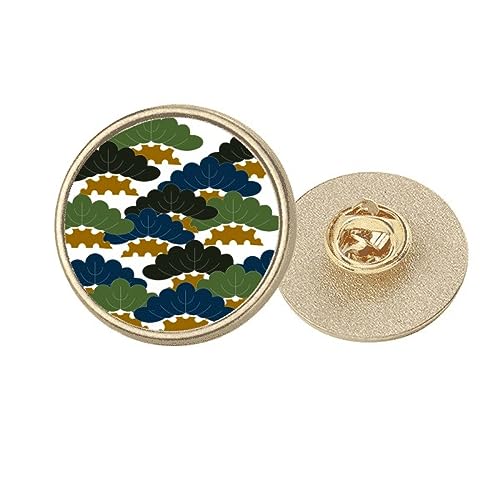 Broche en métal rond motif pin de Chine M, bijou de vêtement pour femme et homme