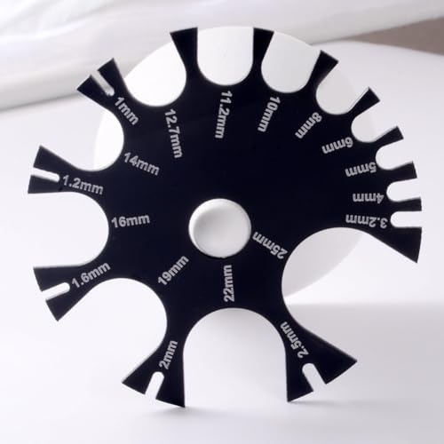 Calibrador portatil de acrílico para espesores 1mm-25mm miniatura 4