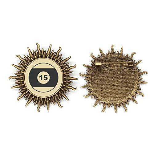 Broche de billard en métal motif géométrique simple pour joueur
