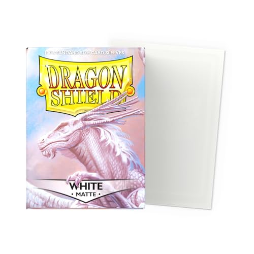 Image of Dragon Shield Matte White 100 Protective Sleeves