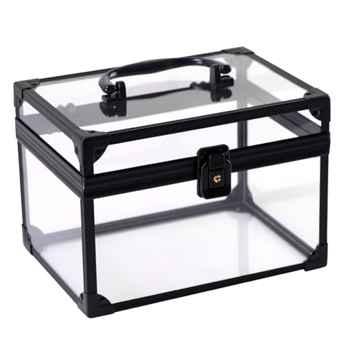 Coffret rangement maquillage transparent avec poignée, cadeau idéal - 2